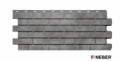 Панель фасадная FINEBER Стандарт Кирпич клинкерный 3D бежево-серый